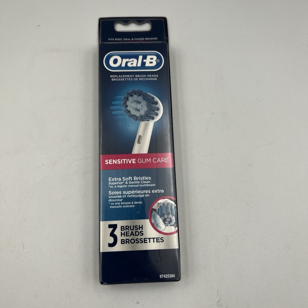 Oral-B Sensitive‎ Gum Care Replacement Brush Heads 3 Count Extra Soft Bristles